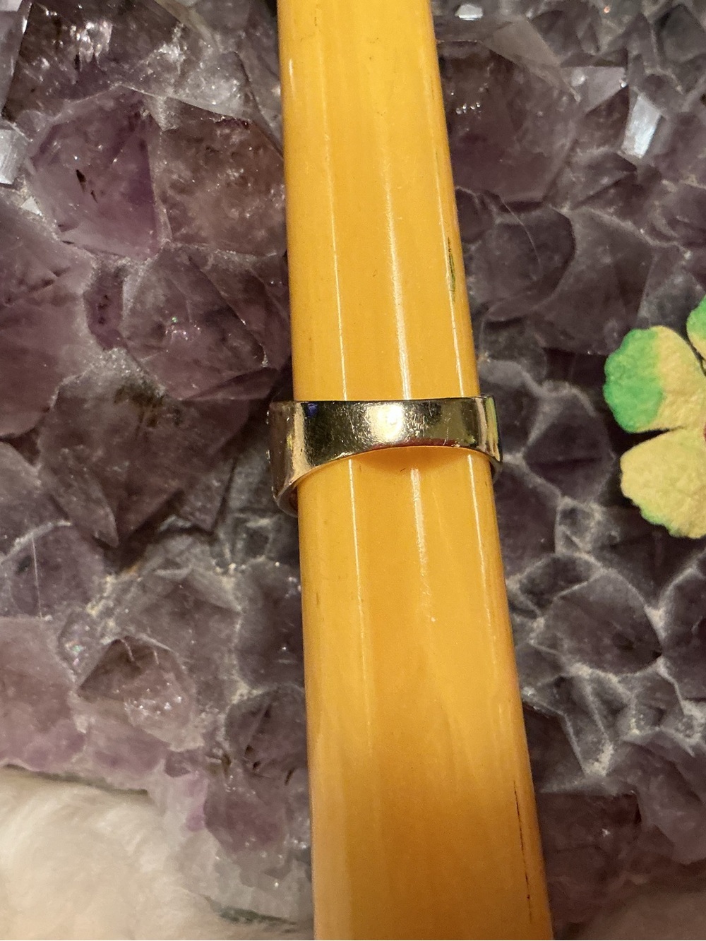 14 K Yellow Gold, QVC's Diamonique 1.35 ct tw, Sz 8 - PRICE FIRM - Picture 3 of 7
